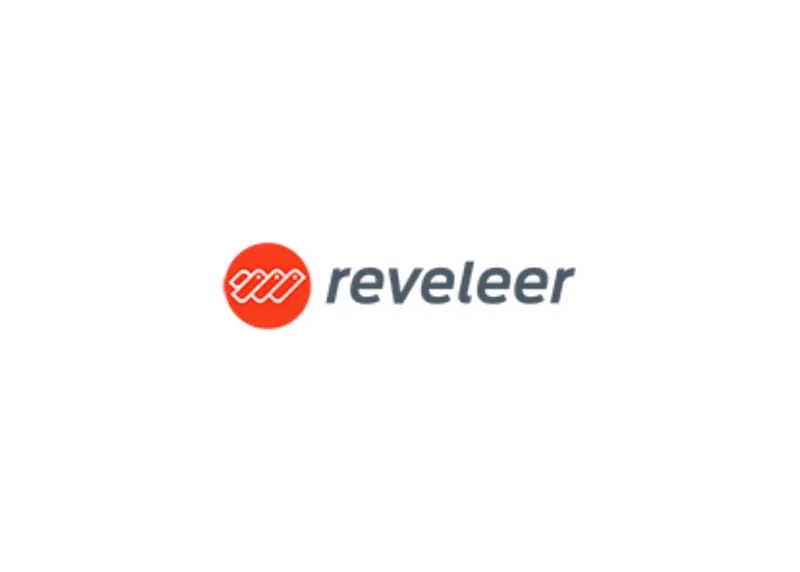 The Reveleer logo: a red circle with three stylized orange figures, next to the text “reveleer” in dark gray.