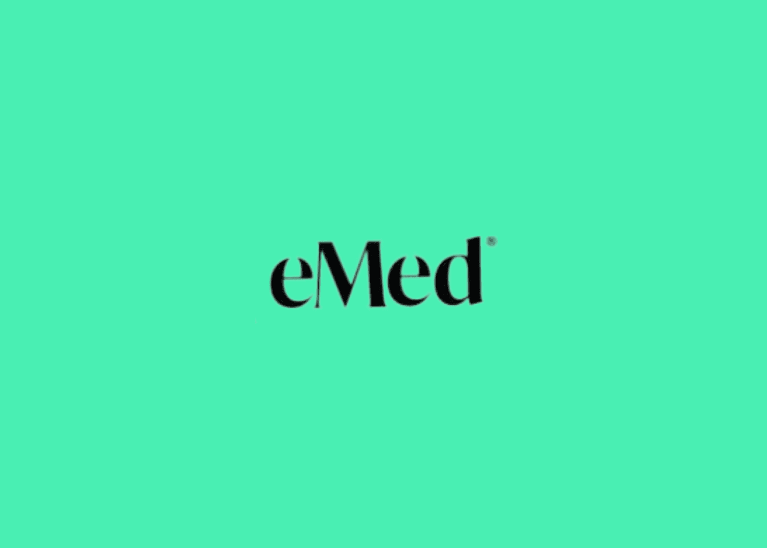 The eMed logo in black text on a teal background.
