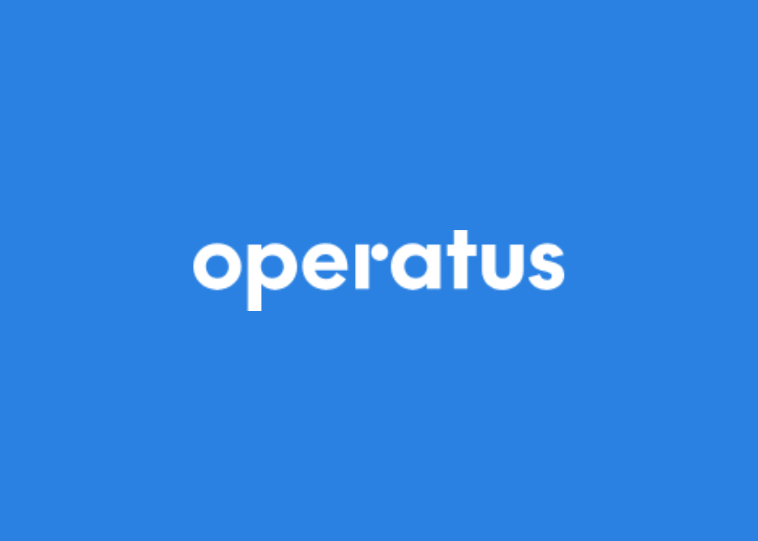 The word “operatus” in white sans-serif on a bright blue background.