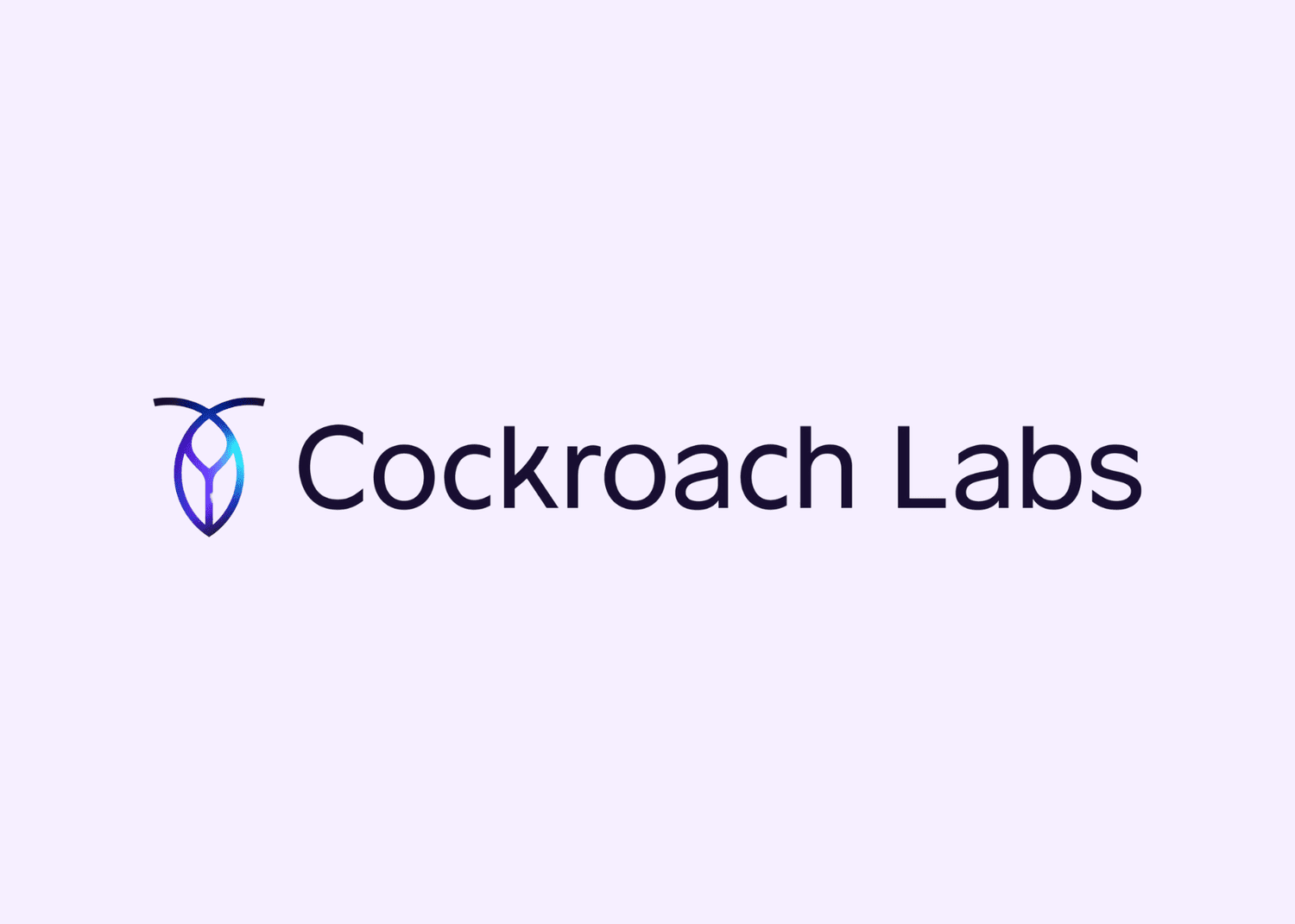 Cockroach Labs logo with a stylized blue and purple bug.