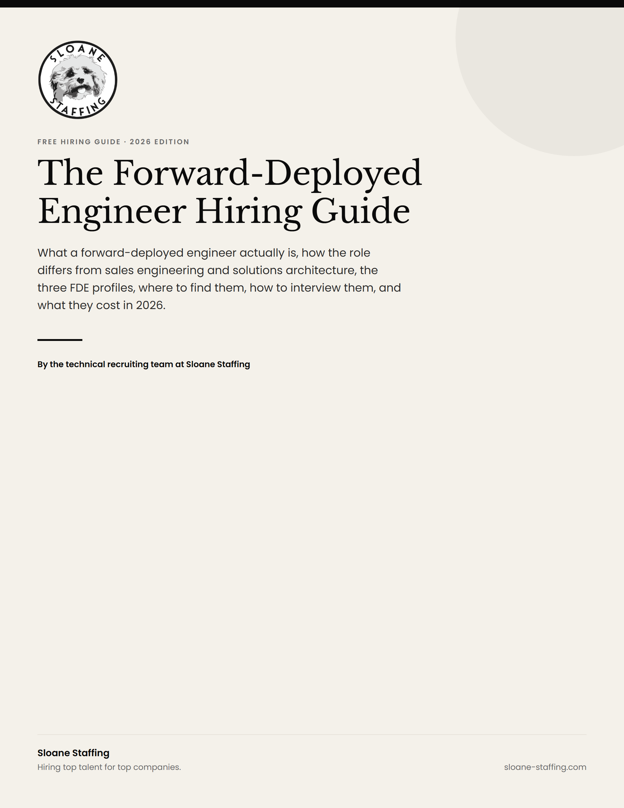 The Forward-Deployed Engineer Hiring Guide cover