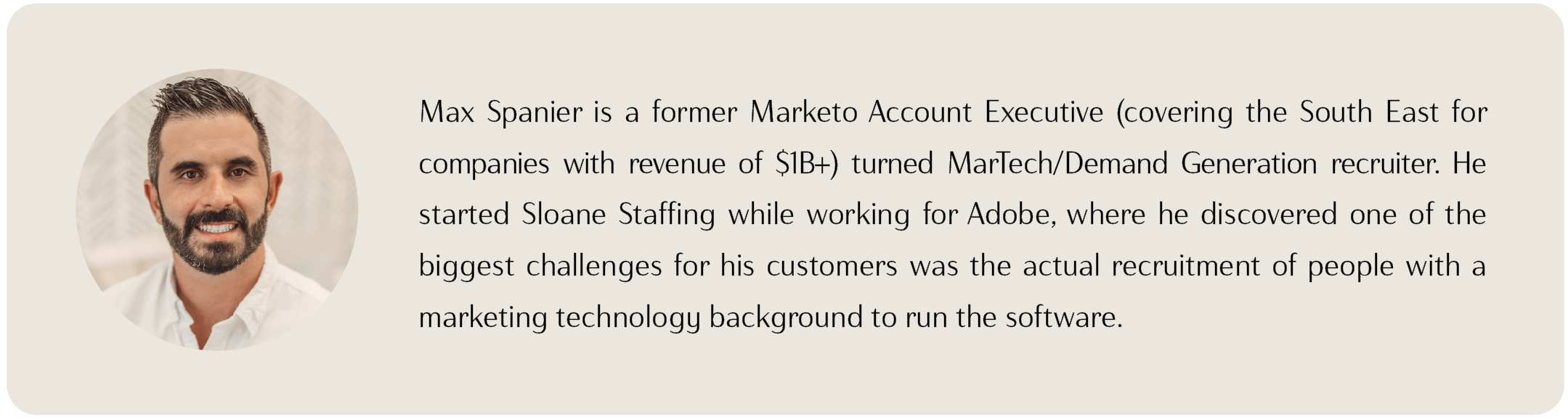 sloane staffing martechmax max spanier account based marketing recruiter b2b